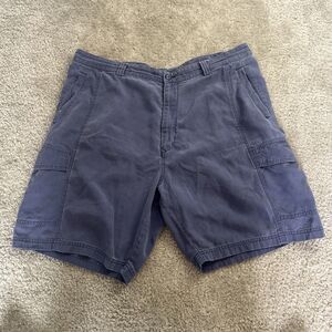 Tommy Bahama Key Grip Cargo Utility Shorts Mens Sz 40 Blue TR808 Tencel Lyocell